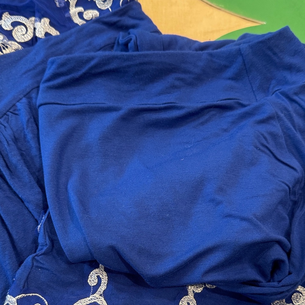 Soma size Large Royal Blue Embroidered pajama set - Picture 5 of 8